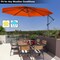 Costway 10 Ft Hanging Umbrella Patio Sun Shade Offset Outdoor Market Cross Base Orange